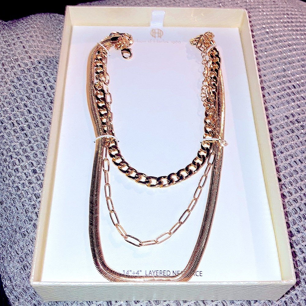 House of Harlow 1960, 3 Layer Necklace